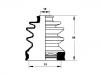 Faltenbalg, Antriebswelle CV Boot:04438-87719